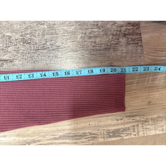 Vtg Sag Harbor Sweater Set Petite Mauve Twinset Cardigan Turtleneck 90s Y2K - Picture 14 of 15